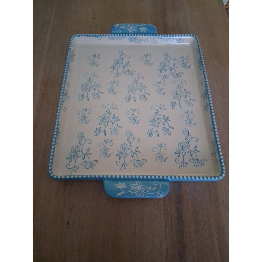 Temptations Floral Lace Light blue/Turquoise Tray .new